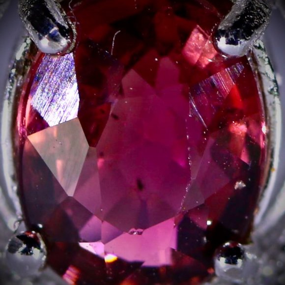 Red Tourmaline Infinity Ring Size 6.50 - Picture 3 of 7